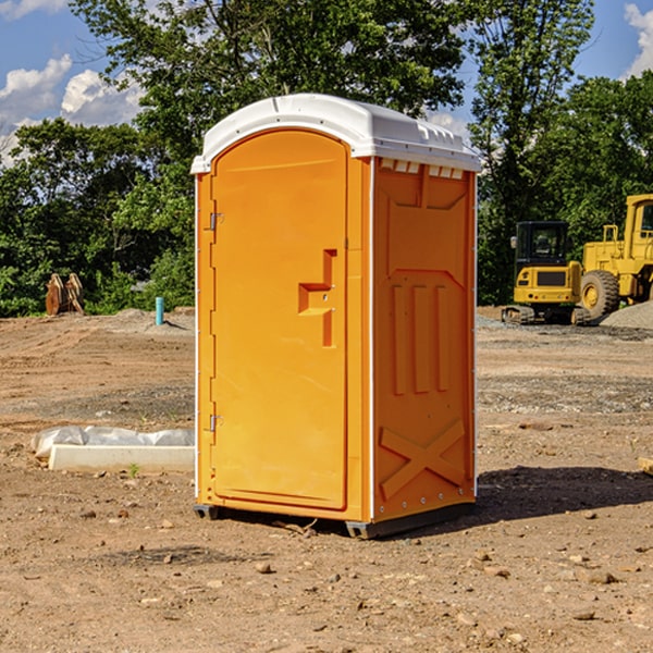 how often are the portable restrooms cleaned and serviced during a rental period in Goode Illinois